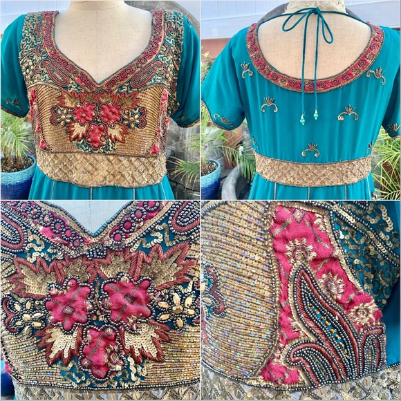 Princess Jasmine Disney-bound Costume  Elegant Beaded Indian Design Dress MED-LG - Picture 10 of 16